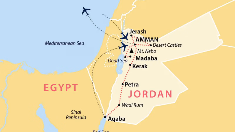 Geography and Country divisions of Jordan