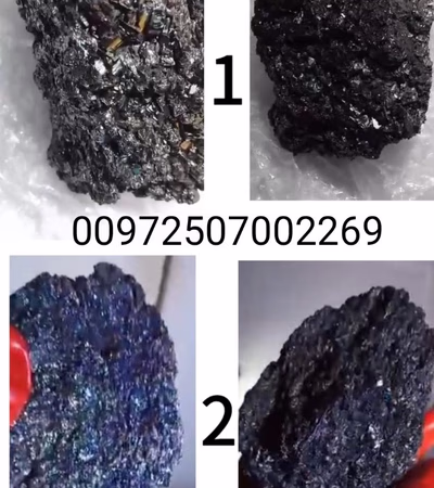 Diamond meteorite stones black and blue